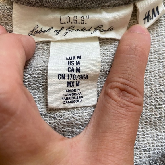 L.O.G.G by H&M Grey Sweatshirt (M) - Picture 4 of 5